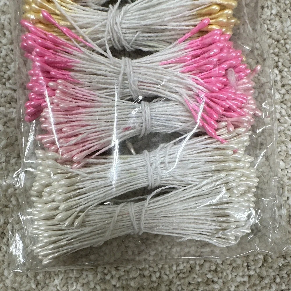 Artificial Flower Stamens/Pistils Metallic Finish Assorted Colors 1000 Pairs